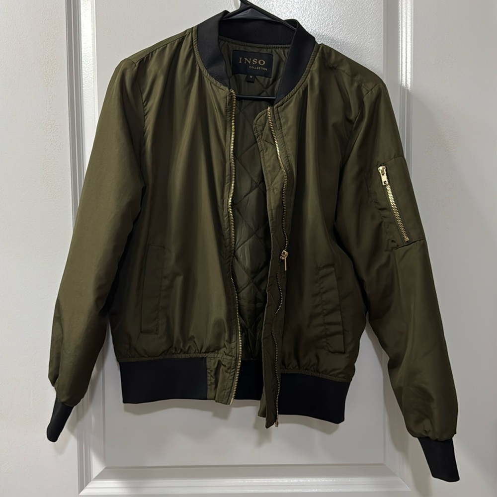 Inso Collection Hunter Green Bomber Jacket